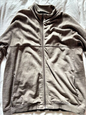 Icebreaker Merino Wool Zip Jacket Brown Large